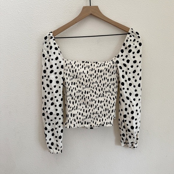 Reformation Reign Top in Ink Blot Size 2 - Picture 5 of 6